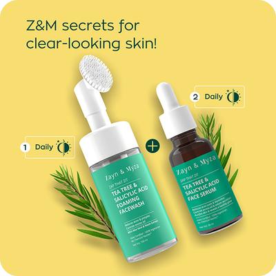 Zayn & Myza Tea Tree & Salicylic Acid Foaming Face Wash For Women 100 ml - Scrubs & Exfoliants