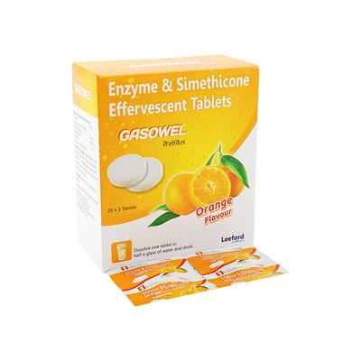 GASOWEL Orange Flavour Effervescent Tablet 2's - Digestion-Dig
