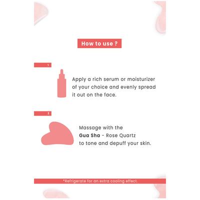 Allure Gua Sha Stone ( rose quartz ) 1's - Massagers