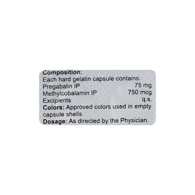 Pbren M 75mg Capsule 10'S - Neuropathic Pain-Dru