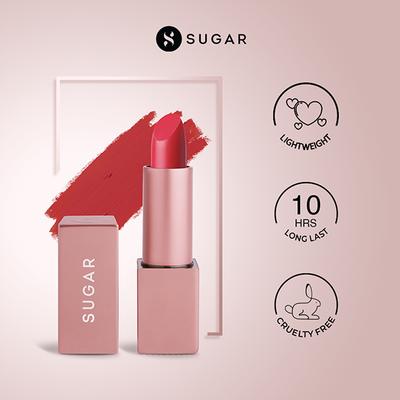 SUGAR Cosmetics Mettle Matte Lipstick - 05 Hedone (Orange toned Red) 3.6 gm - Lipsticks