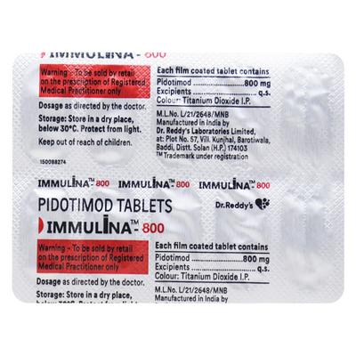 Immulina 800mg Tablet 10'S - Auto Immune Disease-Vac