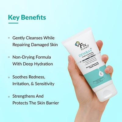 Fixderma Dewrav Gentle & Hydrating  with 6% Oats Extract, Provides Hydration Face Wash (100 ml) - Face Wash & Cleansers