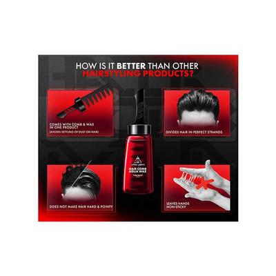 Urban Gabru Aqua Hair Wax, 2-in-1 Men Hair Styling Wax, Strong Hold Wet look & Shiny finish all day 260 ml - Multi-Stylers