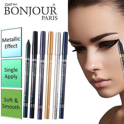 Bonjour Paris Metallic Eye Pencil cum Eye Shadow - Waterproof Quick Silver 1.8 gm - Eyeshadow, Bases & Primers