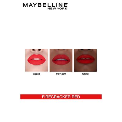 Maybelline New York Color Sensational Creamy Matte Lipstick, 633 Firecracker Red 3.9 gm - Lipsticks