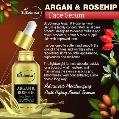 St.Botanica Argan & Rosehip Face Serum 30 ml - Dark Circle & Wrinkle Busters