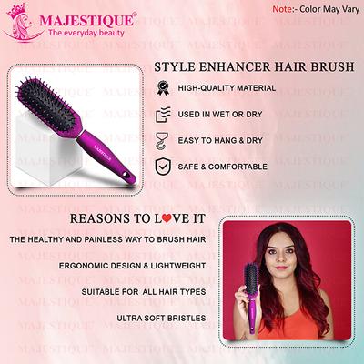 Majestique Purple Series Style Enhancer Hair Brush for Shaping and Defining 1's - Hair Brushes