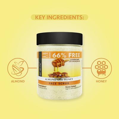 Berina Go Glow By Berina Almond & Honey Face Scrub 500 ml - Face Scrubs