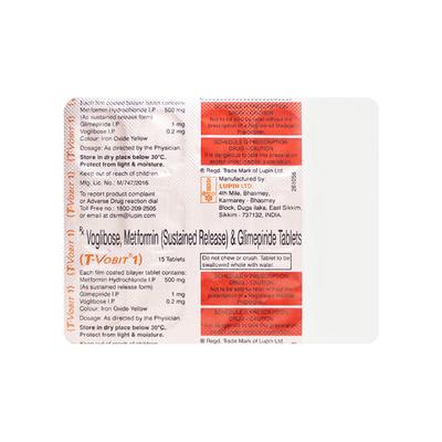 T Vobit 1mg Tablet 15'S - Diabetes-Ant