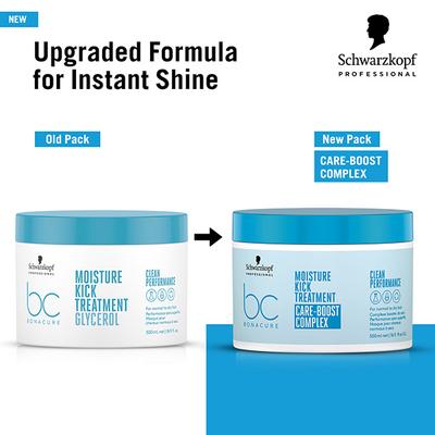 Schwarzkopf Professional Bonacure Moisture Kick Treatment with Glycerol,with Vegan Keratin 500 ml - Hair Masks & Packs