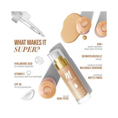 MyGlamm Super Serum Foundation SPF 30-202W Sunny 33gm - Foundation