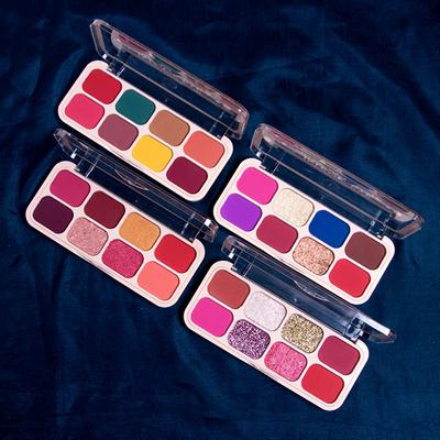 Matt Look intense Eye 8 in 1 Eyeshadow Palette Highly Pigmented, Long Lasting Metallic Glitter Nudes,01 12 gm - Eye Shadow Palettes