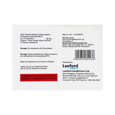 DUTEX 20 Tablet 10's - Depression-Ant