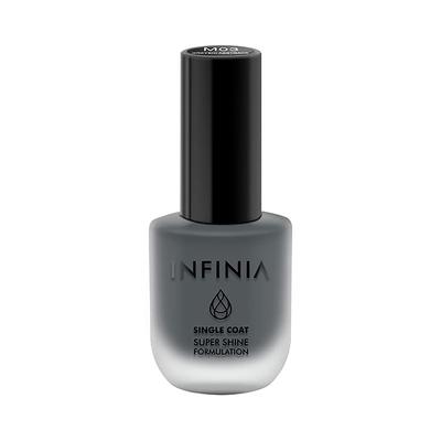 Infinia Grey Single Coat Matte Nail Polish Greyshi Abstrack M03 12 ml - Nail Polish