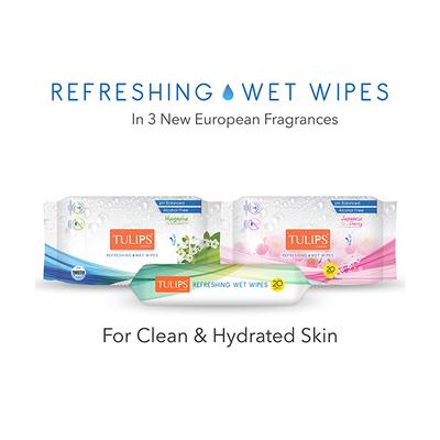 Tulips Refreshing Wet Wipes - Summer Fresh 20's - Diapers & Wipes