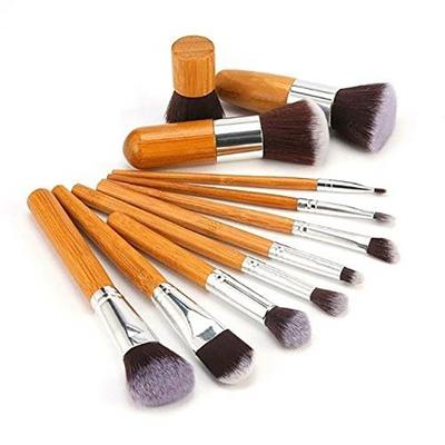 Bronson Professional bamboo makeup brush (Pack of 11) 1's - Face Brush