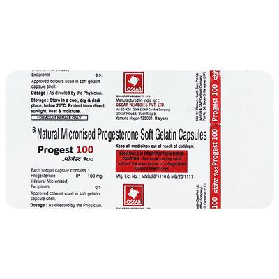 PROGEST 100 Capsule 10's - Hormonal Therapy-Oes