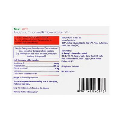 Nise AT 4mg Tablet 10'S - Pain relief-Nsa