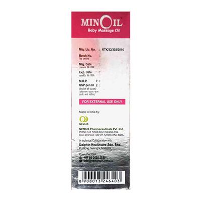 MINOIL (MEADOWFOAM OIL+AVOCADO OIL) BABY MASSAGE Oil 100ml - Dry Skin-Emo