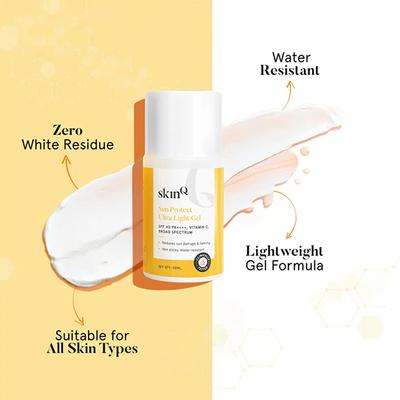 SkinQ Sun Protect Gel SPF40 with Vitamin C PA ++++ 50 ml - Face Sunscreen