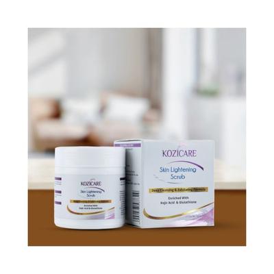 Kozicare Skin Lightening Scrub Deep Cleansing & Exfoliating Formula Enriched With Kojic Acid & Glutathione 100 gm - Scrubs & Exfoliants