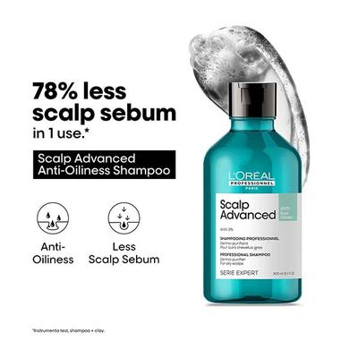L'Oreal Professionnel Scalp Advanced Anti-Oiliness Dermo-Purifier Shampoo 300 ml - Shampoos
