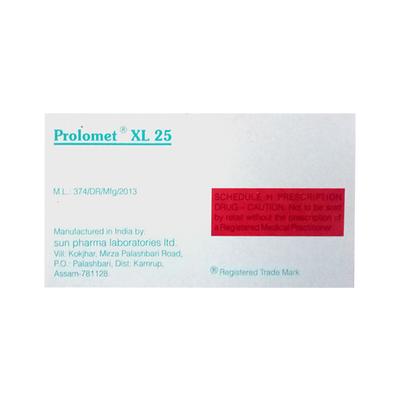 PROLOMET XL 25 Tablet 15's - Hypertension-Bet