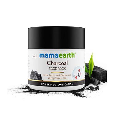 Mamaearth Charcoal Face Pack with Activated Charcoal and Glycolic Acid 100 gm - Face Packs