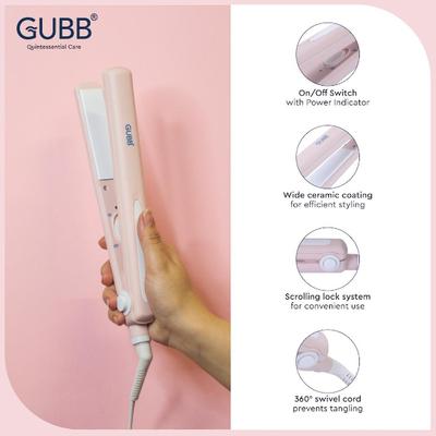 GUBB Hair Straightener with Ceramic Coated Plates - (GB-650) Pink 1's - Straighteners