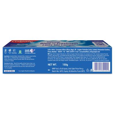 Colgate Max Fresh with Cooling Crystals Blue Gel Toothpaste - Peppermint Ice 150 gm - Toothpaste