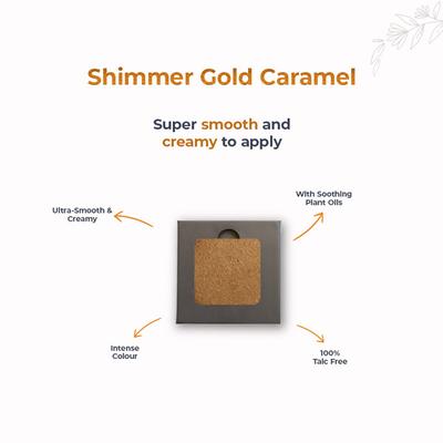 DISGUISE Satin Smooth Eyeshadow Squares, Shimmer Gold Caramel 203 4.5 gm - Eyeshadow, Bases & Primers