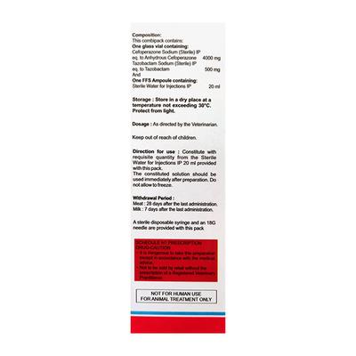CEFTABRUT TAZO (VET) 4500 Injection 1's - Veterinary-Pharma