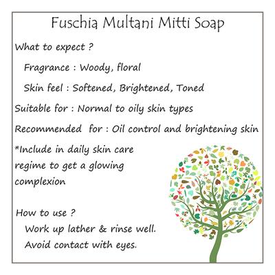 Fuschia Natural Handmade Soap - Multani Mitti 100 gm - Soaps