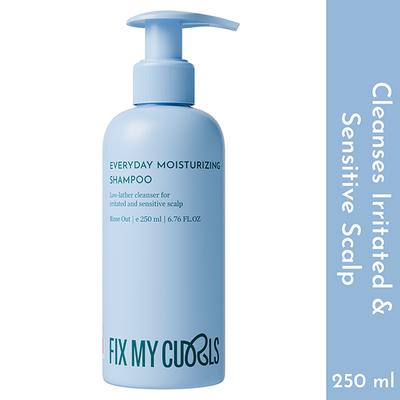 Fix My Curls Everyday Moisturizing Shampoo for Thick Curly, Wavy and Dry Hair Types Low Lather, Kid Friendly, Sulphate Free Co-Wash 250 ml - Dry Shampoos & Conditioners
