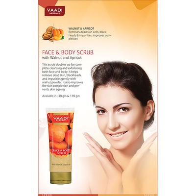 Face & Body Scrub with Walnut & Apricot 110 gm - Face Scrubs