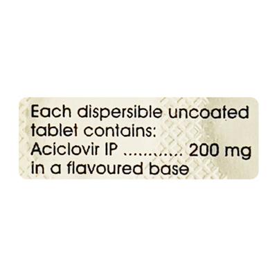 Acivir DT 200mg Tablet 10'S - Viral infections-Ant