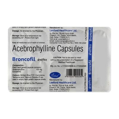 Broncofil 100mg Capsule 10'S - Asthma/COPD-Ast