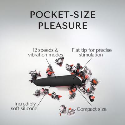 Libertee Dia Noir Mini Bullet Rechargeable Massager 12 Modes & Intensities 1's - Massagers And Vibrators