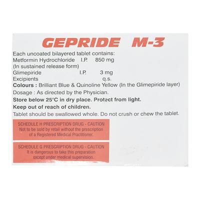 Gepride M3 Tablet 10'S - Diabetes-Ant
