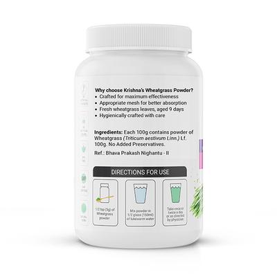 Krishna's Herbal & Ayurveda Wheatgrass Powder 100 gm - Ayurvedic Juices