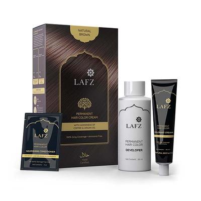 Lafz Permanent Hair Color Cream, Natural Brown 125 gm - Crème