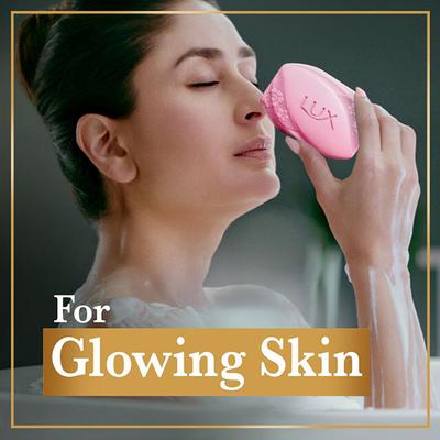 Lux Soft Glow Rose & Vitamin E For Glowing Skin Soap Beauty Soap 150 gm - Soaps