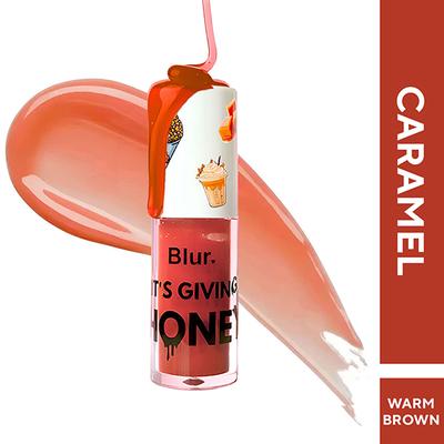 Blur India, It's Giving Honey Lip Oil, Juicy Lip Oil, Caramel (Warm Brown) 5 ml - Lip Glosses