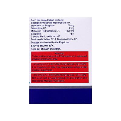 AZULIX SM IR 50/2/1000 Tablet 10's - Diabetes-Ant