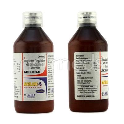 Aciloc S Suspension 200ml - Ulcer/Reflux/Flatulence-Aaa