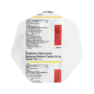 Vertin OD 24mg Tablet 7'S - Vertigo-Ant