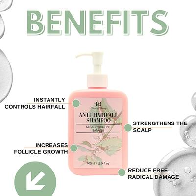 House of Beauty Anti-Hair Fall Shampoo For Regrowth, Follicles Strengthening with Biotin 400ml - Shampoos