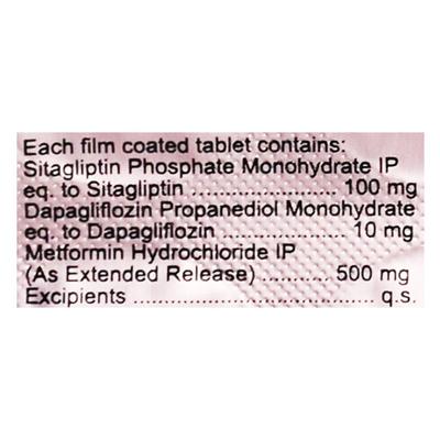 SITACIP DM 10/100/500 Tablet 10's - Diabetes-Ant