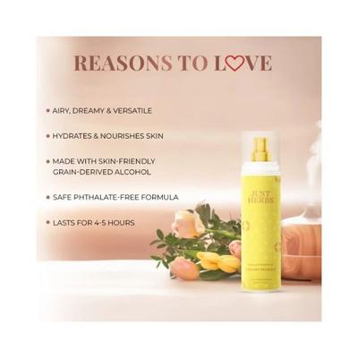 Just Herbs Body Mist Spray for Men and Women With , Creamy Delight 140 ml - Body Mist/Spray